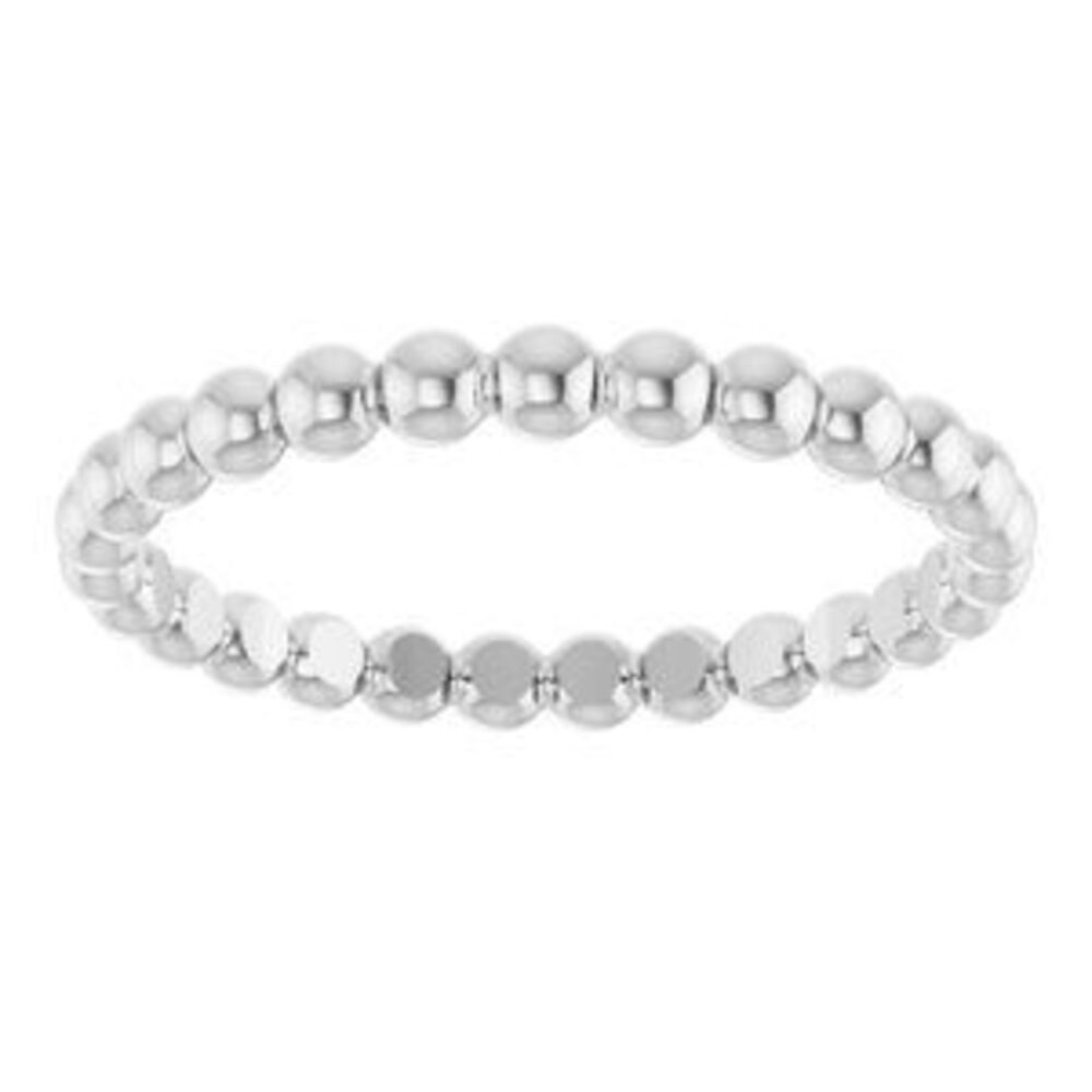 Sterling Silver Beaded Stackable Ring - image 3